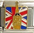 Big Ben with Union Jack - 9mm enamel Italian charm